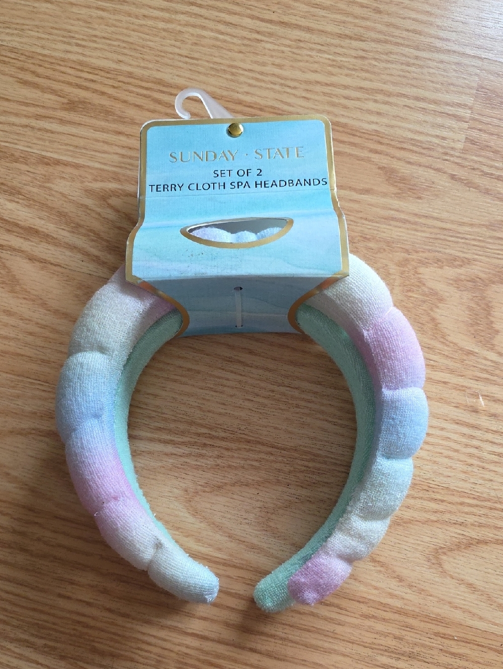 Pastel Terry Cloth Headbands - Set of 2